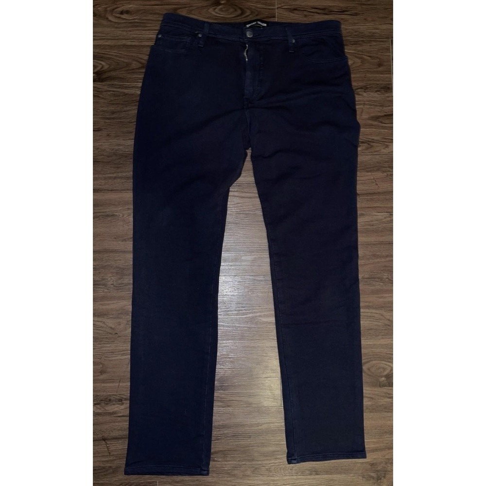 Sweat Tailor Jeans Mens 36x34 Blue Dark Wash Straight Leg Stretch Denim USA